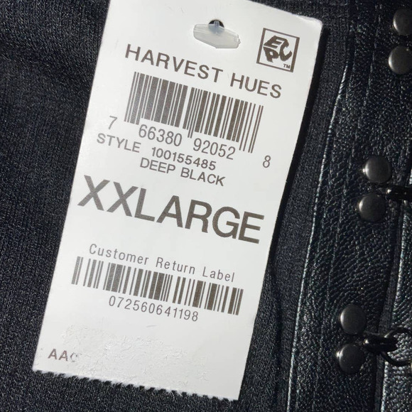 Bar Ill RIB WOMEN’S L/S HOOK-EYE TOP BLACK XXL - Picture 2 of 10